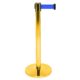 A2 Retractable Stanchions Chrome With Red, Black, Blue Belt - Retractable Stanchions Gold