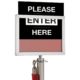 A1 Chrome Stanchions - Stanchion Sign Holder for Chrome Stanchions
