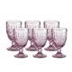 555 Vintage Glass Colored Goblets - Vintage Lilac for 6 Pcs
