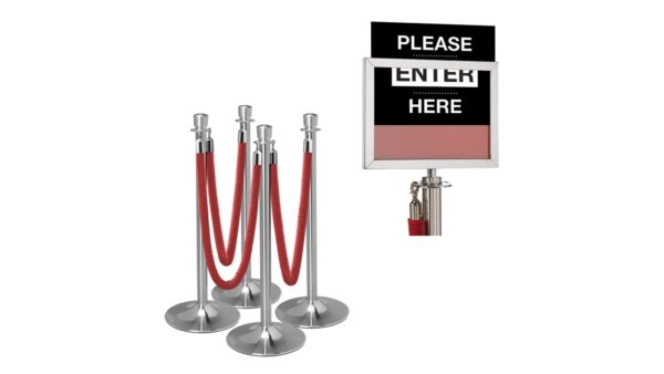 A1 Stanchion Sign Holder for Chrome Stanchions
