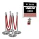 A1 Stanchion Sign Holder for Chrome Stanchions