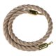 A1 Gold Stanchion And Ropes - Stanchion Rope Braided-Hemp with Gold Ends