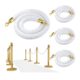 White Stanchion Rope With Gold Tip