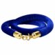 A1 Gold Stanchion And Ropes - Blue Rope with Gold Tip