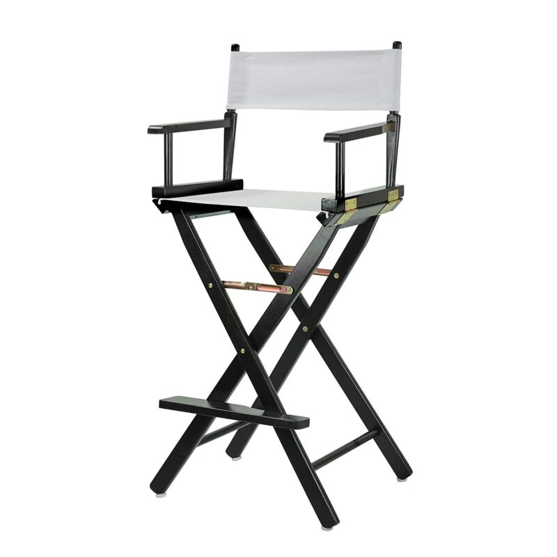 Directors Chairs White with Black Frame for rent