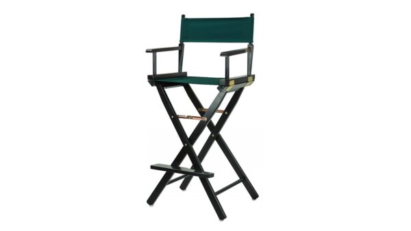 Directors Chair Black Frame-with Hunter Green for rent