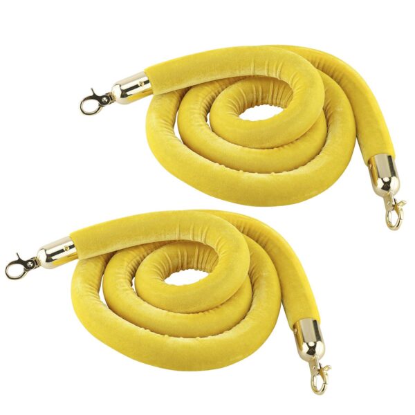 Stanchion Rope Yellow With Gold Tip