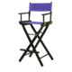 Director's Chair ,black Frame/purple Canvas,30" - Bar Height