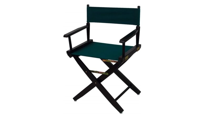 Directors Chairs 18 Inch Black Frame-with Green Canvas