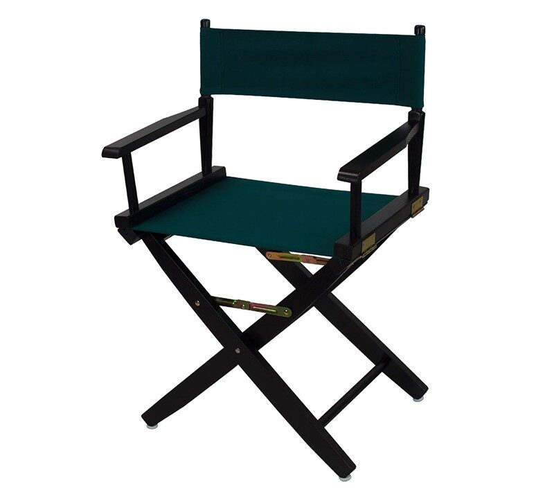 Directors Chairs 18 Inch Black Frame-with Green Canvas