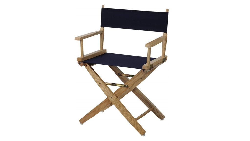 Directors Chairs 18 Inch Deck Wood Frame With Black Canvas Party