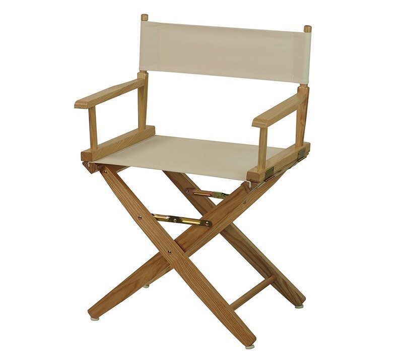 Directors Chairs 18' Deck Wood Frame-with Natural Canvas