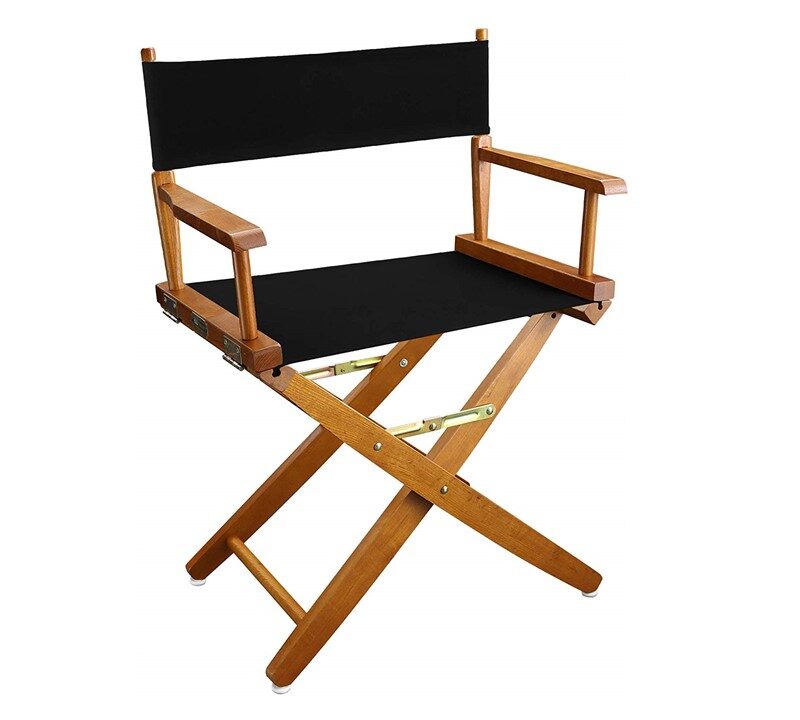 Directors Chairs 18' Natural Frame-with Black Canvas