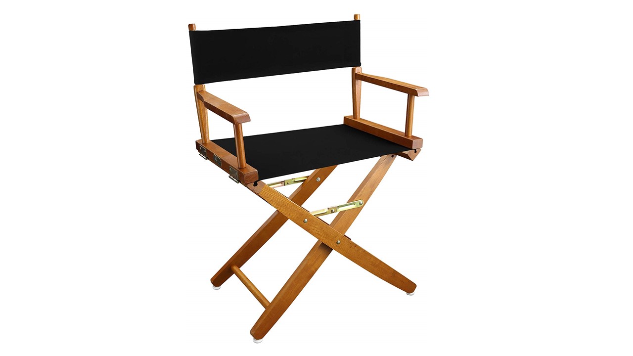 Directors Chairs 18' Natural Frame-with Black Canvas