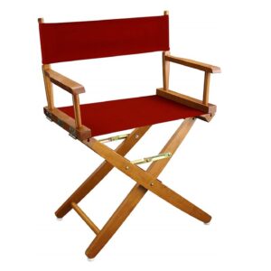 Directors Chairs 18' Natural Frame-with Red Canvas