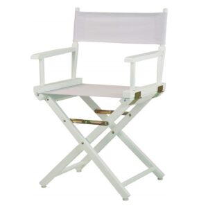 Directors Chairs 18 Inch White Frame-with White Canvas