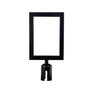 Black retractable stanchions sign holder 81/2 X 11"