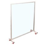 Mobile Partitions Acrylic Sneeze Guard With Wheels - Mobile Partitions with Wheels - 48long-x-60high
