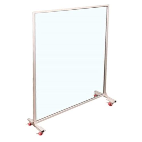 Mobile Partitions Acrylic Sneeze Guard With Wheels
