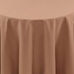 Mocha cappuccino spun polyester Tablecloth - 84 - Round
