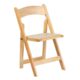 Z Resin Folding Chairs Padded Seat - natural-wood - wood-padded-seats