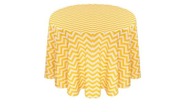 Chevron Print Polyester Tablecloth Linen
