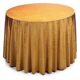 Gold Round Velvet Tablecloth for Wedding Reception Party