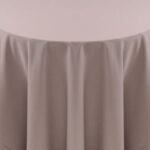 Spun Polyester Gray Tablecloth - 84 - Round