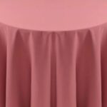 Spun Polyester Dusty Rose Tablecloth - 84 - Round