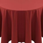 Spun Polyester Terra Cotta Tablecloth - 84 - Round