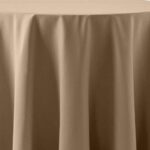 Spun Polyester Toast Tablecloth - 84 - Round
