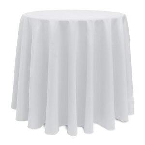 A Amazing White Spun Polyester Tablecloth