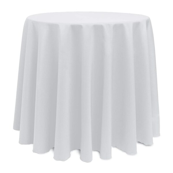 A Amazing White Spun Polyester Tablecloth