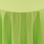 Spun Polyester Chartreuse Tablecloth - 84 - Round