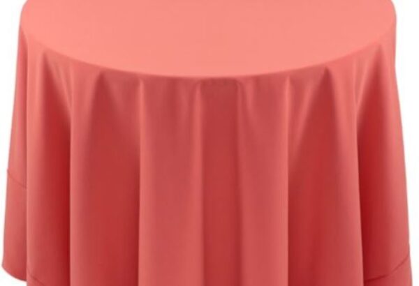 Spun Polyester Coral/Salmon Tablecloth