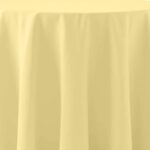 Spun Polyester Cornsilk Tablecloth - 84 - Round