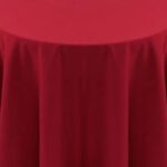 Spun Polyester Cranberry Tablecloth - 84 - Round