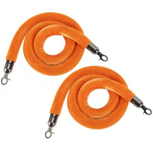 Stanchion Rope Orange With Silver Tip