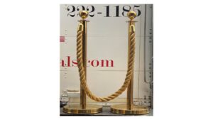 Gold Stanchions Braided-Hemp with Gold Tips