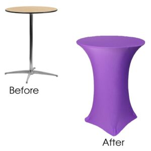 A Spandex Tablecloth Purple