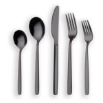 B Triumph Titanium Black Plated Stainless Steel Silverware - Dinner Fork