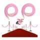 A1 Gold Stanchion And Ropes - Stanchion Rope Velvet Pink with gold tip
