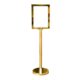 A1 Gold Stanchion And Ropes - Gold Stanchion sign Holder with Post 11″ x 17″ Vertical