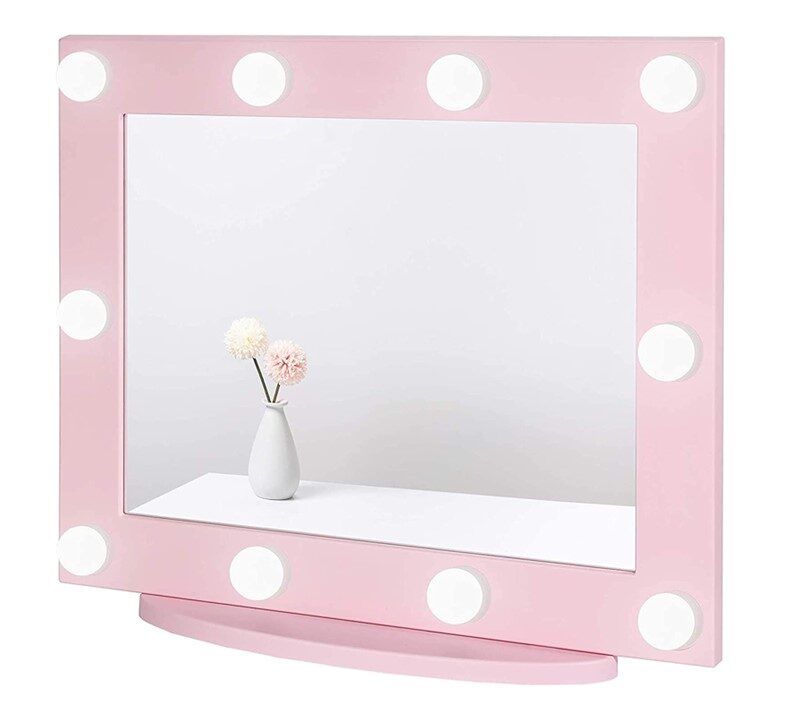 Vanity Mirror with Lights Pink