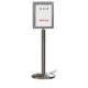 A2 Chrome Stanchion Sign Holders - Chrome Stanchion Sign Holders Vertical 11″ x 17″ with Post