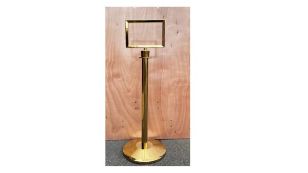 Gold Stanchion Sign Holders Horizontal