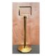 A2 Gold Stanchion & Blue Rope - Gold Stanchion sign Holder with Post 8 1/2 X 11″Horizontal