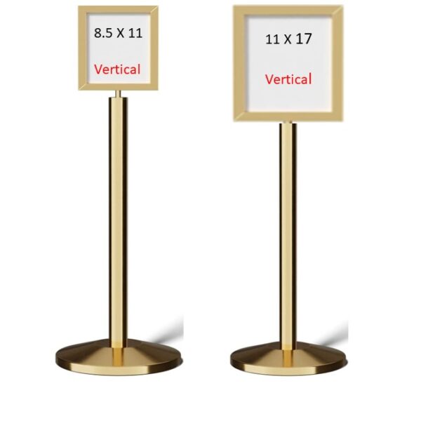 Gold Stanchion Sign Holders1