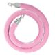 A1 Chrome Stanchions - Pink Rope with silver tip