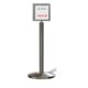 A2 Chrome Stanchion Sign Holders - Chrome Stanchion Sign Holders Vertical 8 1/2 X 11 with Post